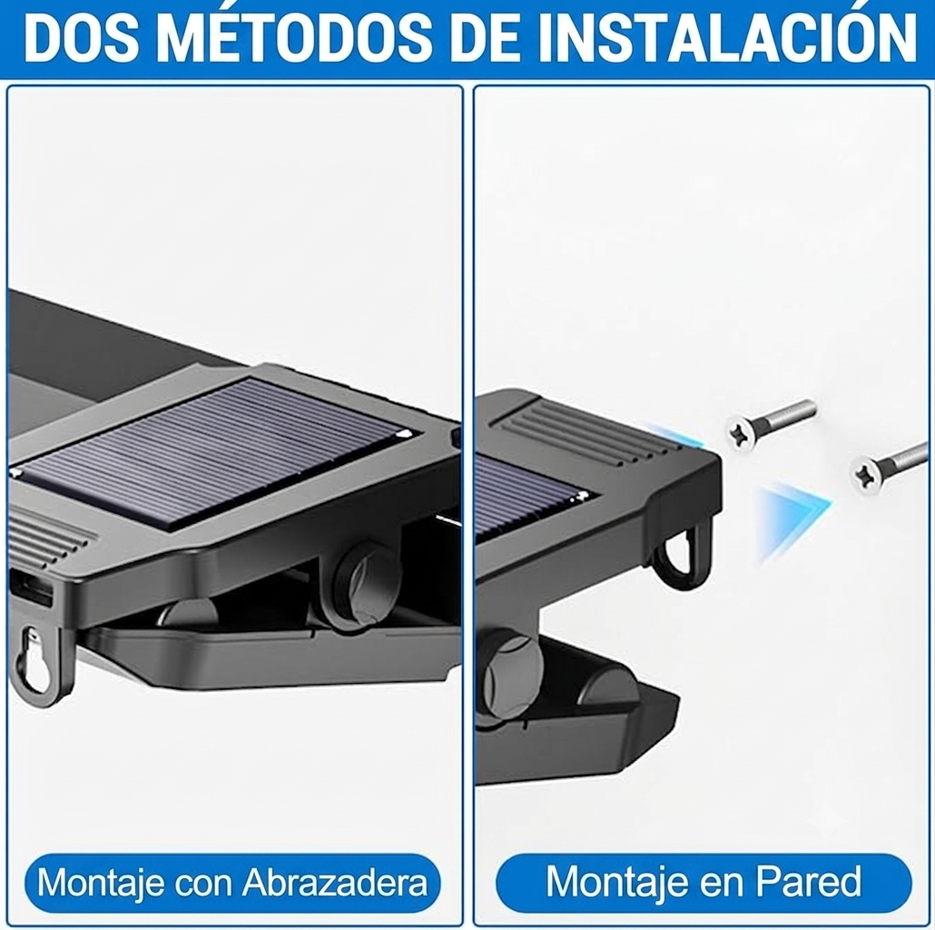 Lámpara solar con clip sensor