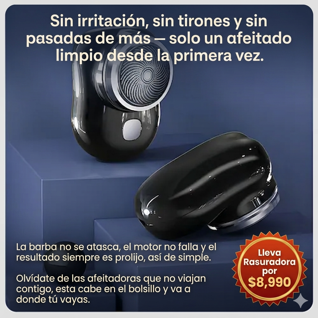 Mini Afeitadora Portátil Recargable