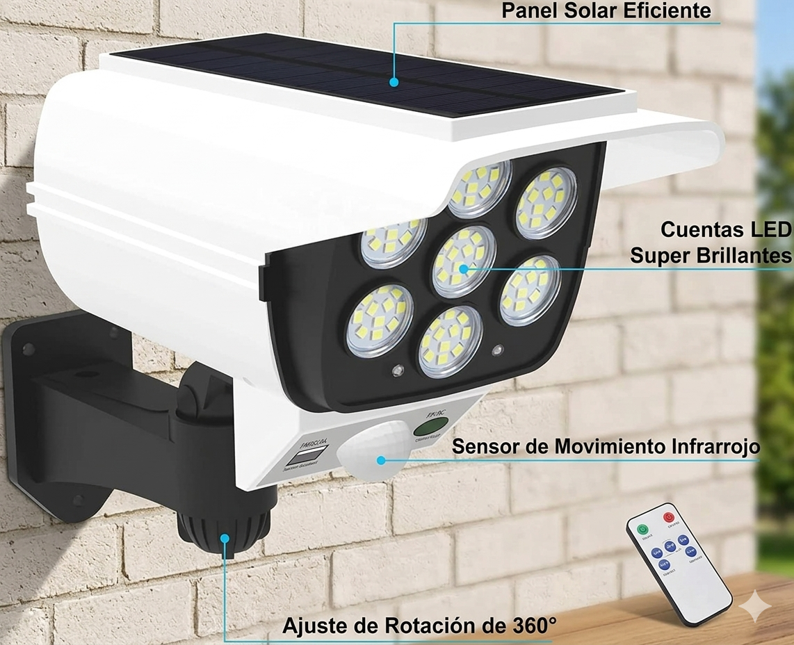 Foco Solar tipo Camara