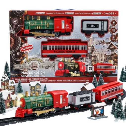 Tren Navideño 15 Pcs - La Magia de la Navidad Alrededor de tu Árbol