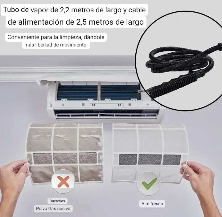 Limpiador A Vapor Presión 2500w Portatil