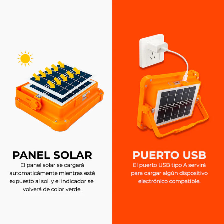 Foco Solar Portatil Led Cuadrado
