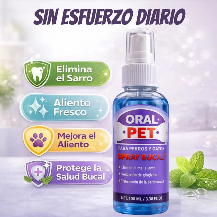Oral Pet Spray Bucal Limpiador Mascotas