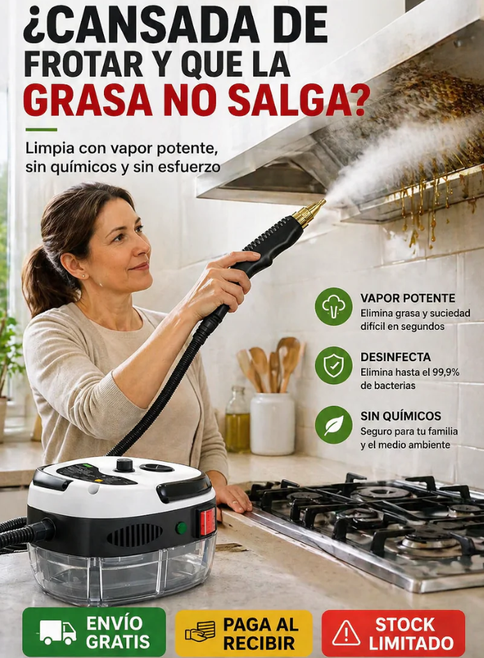 Limpiador A Vapor Presión 2500w Portatil