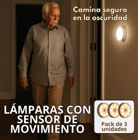 Luz Led Nocturna con Sensor Movimiento