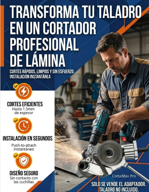 Cortador Latas Placas para taladro