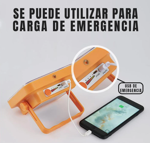 Foco Solar Portatil Led Cuadrado