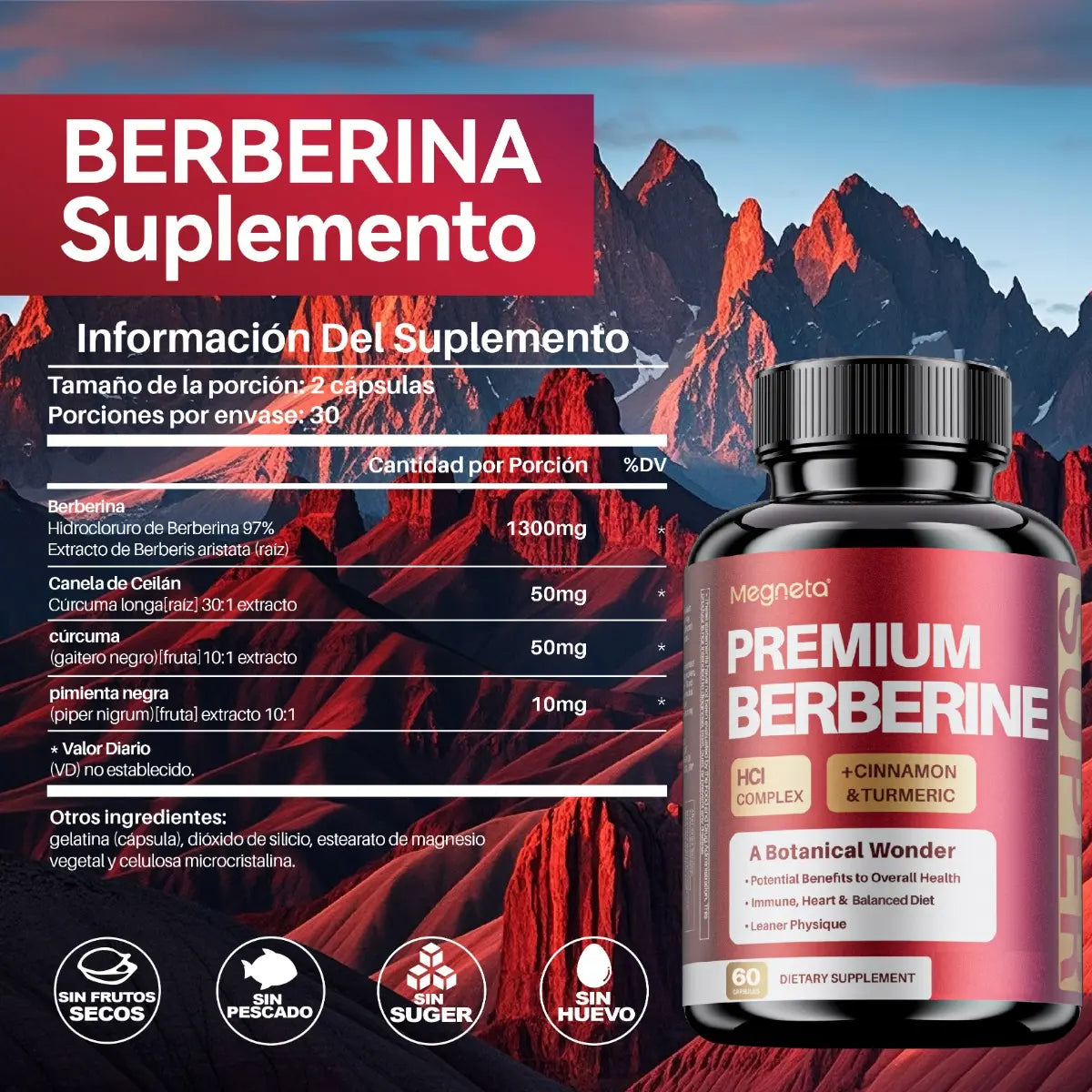 Complejo Premium Berberina - 60 Cápsulas