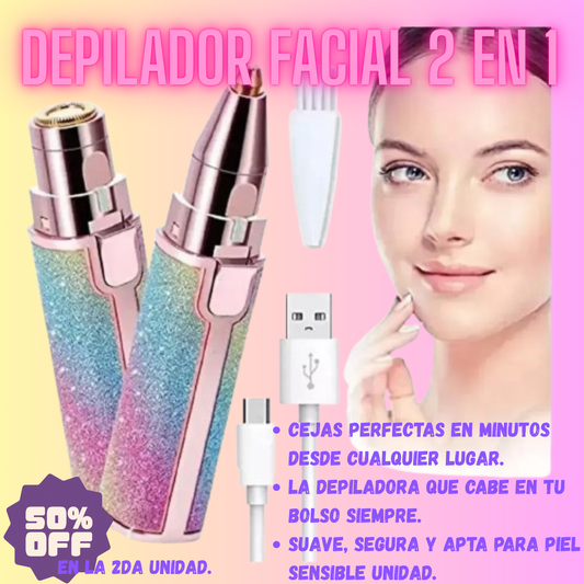Depilador Facial Cejas 2 En 1