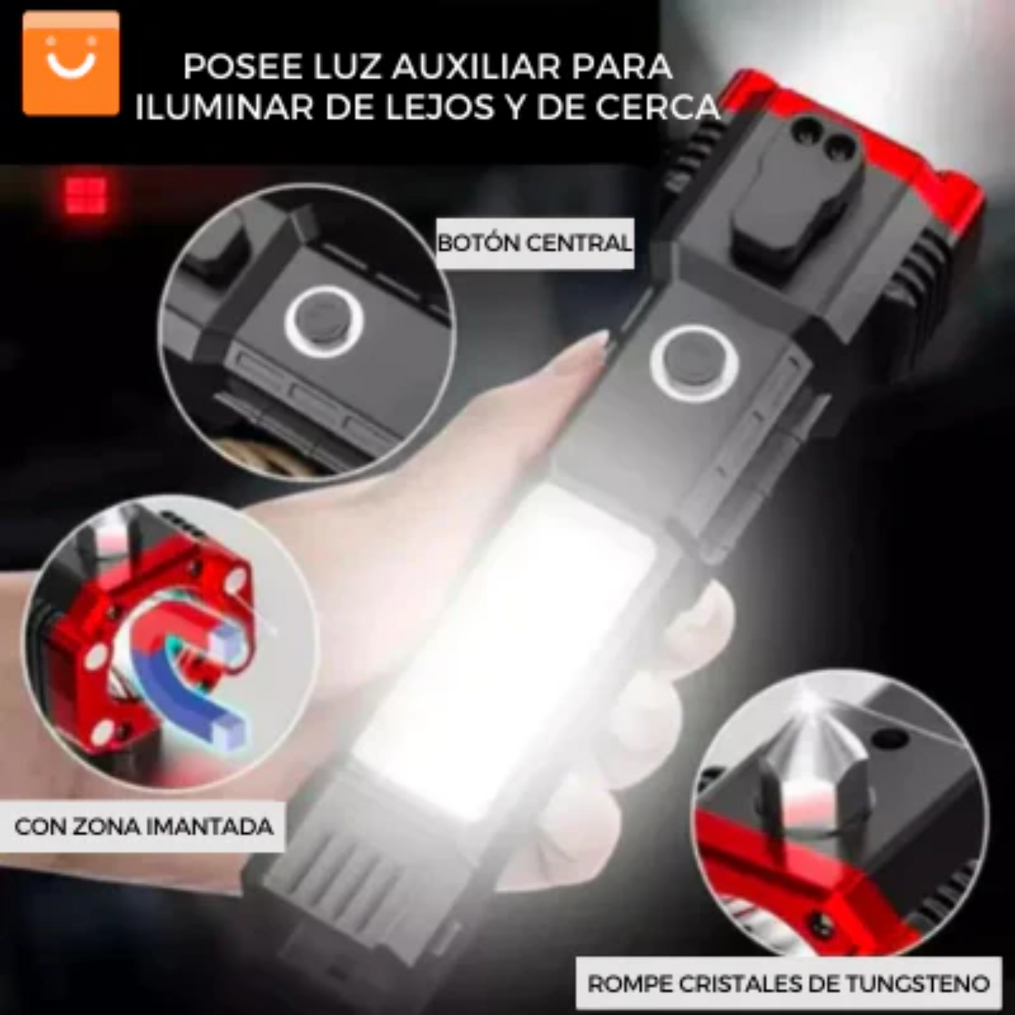 Linterna Multifuncional 4 En 1