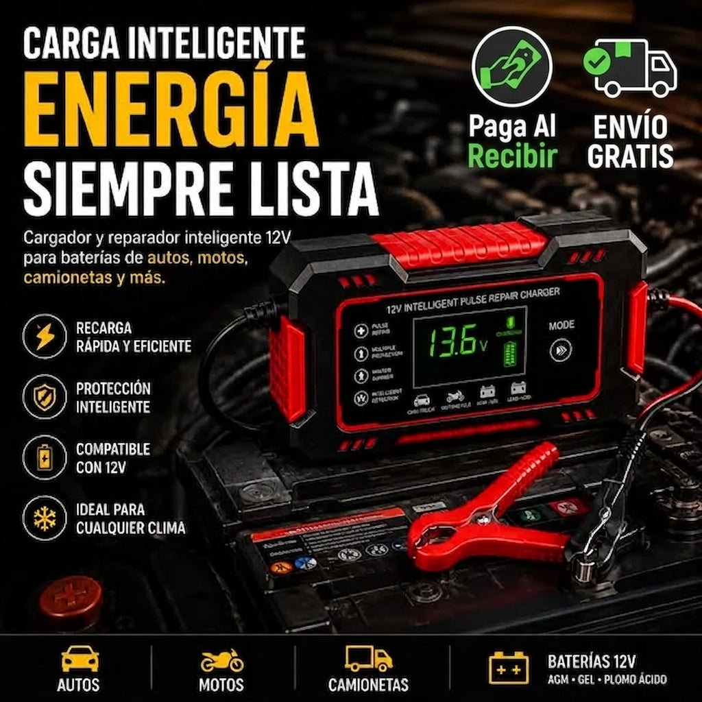 Cargador Reparador De Baterias Para Auto