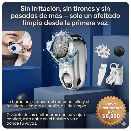 Mini Afeitadora Portátil Recargable