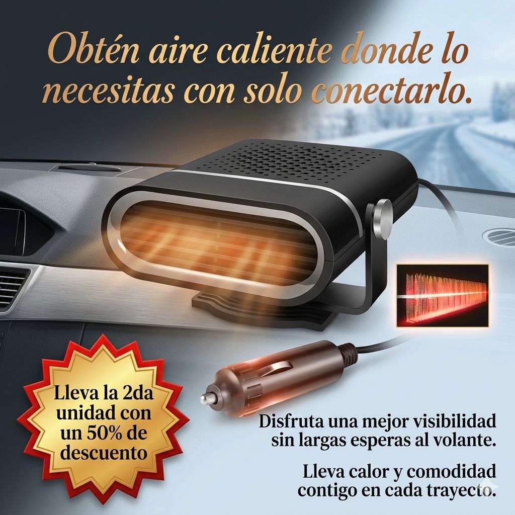 Calefactor de Auto Portátil Eléctrico
