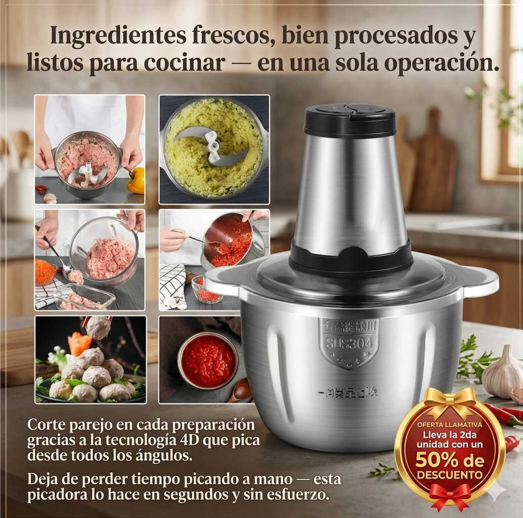 Moledor procesador alimentos