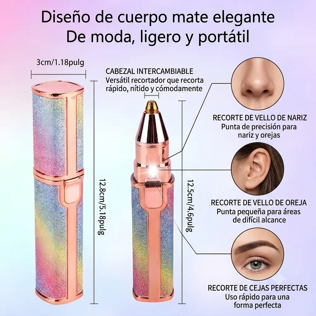 Depilador Facial Cejas 2 En 1