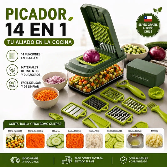 Picador Verduras Multifuncional - 14 En 1