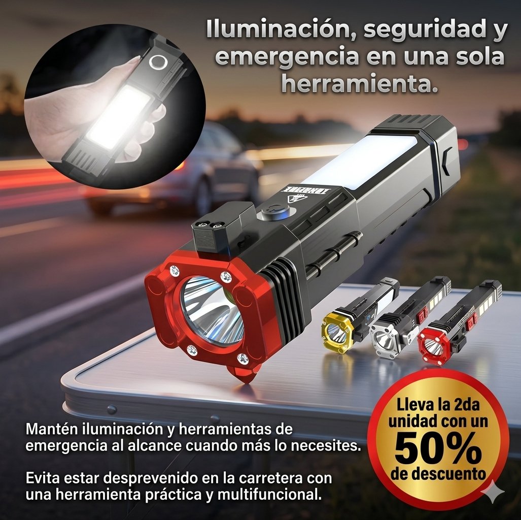 Linterna Multifuncional 4 En 1
