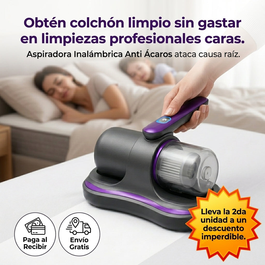 Aspiradora luz UV antiacaros - Inalámbrica