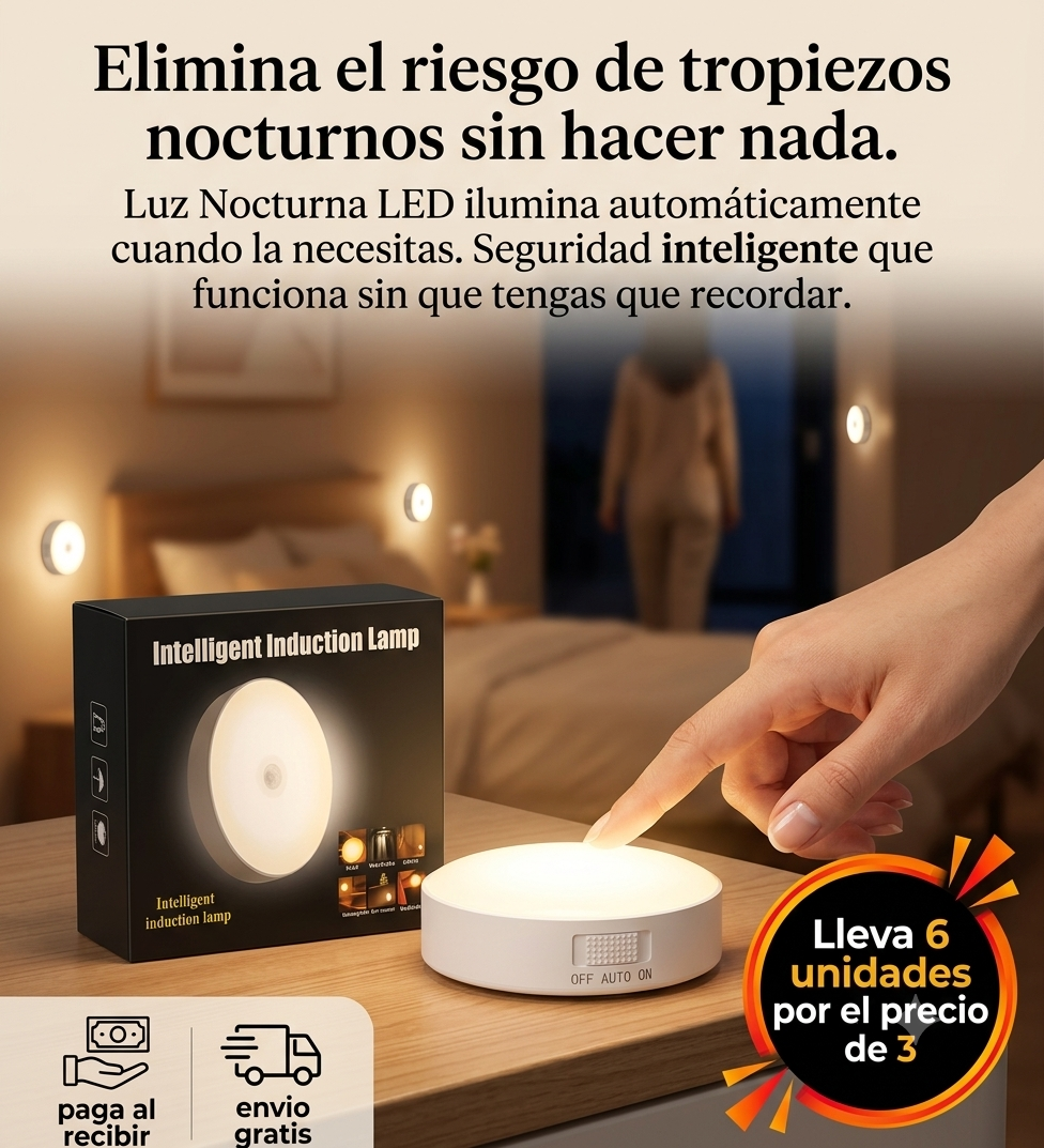 Luz Led Nocturna con Sensor Movimiento