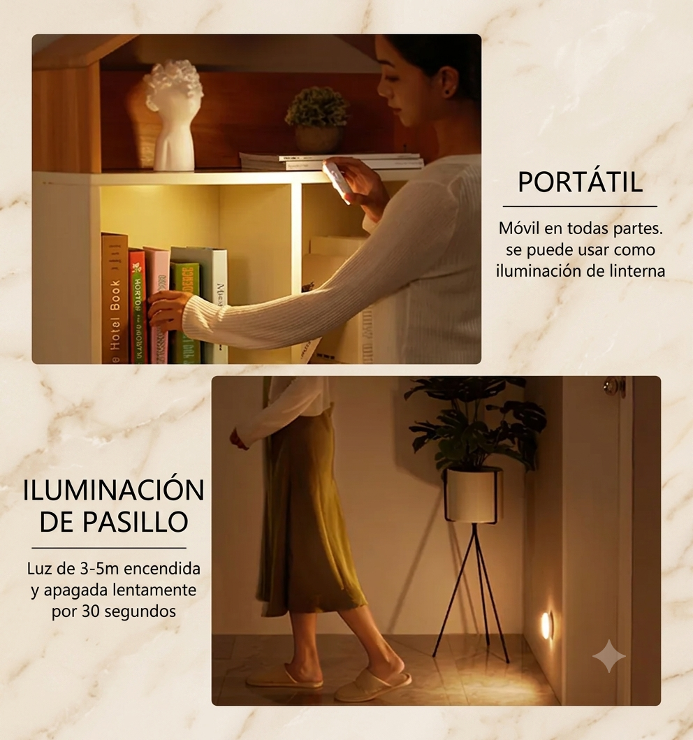 Luz Led Nocturna con Sensor Movimiento