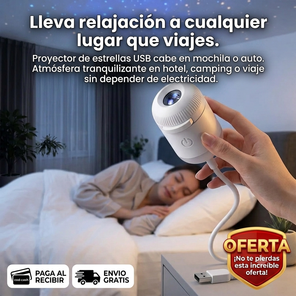 Mini proyector de estrellas USB