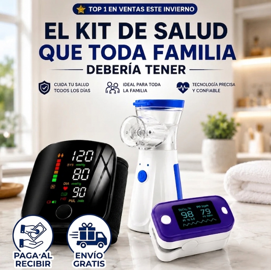 Kit Tensiómetro + Nebulizador + Oxímetro