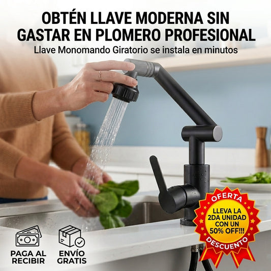 Llave Grifo Monomando Giratorio