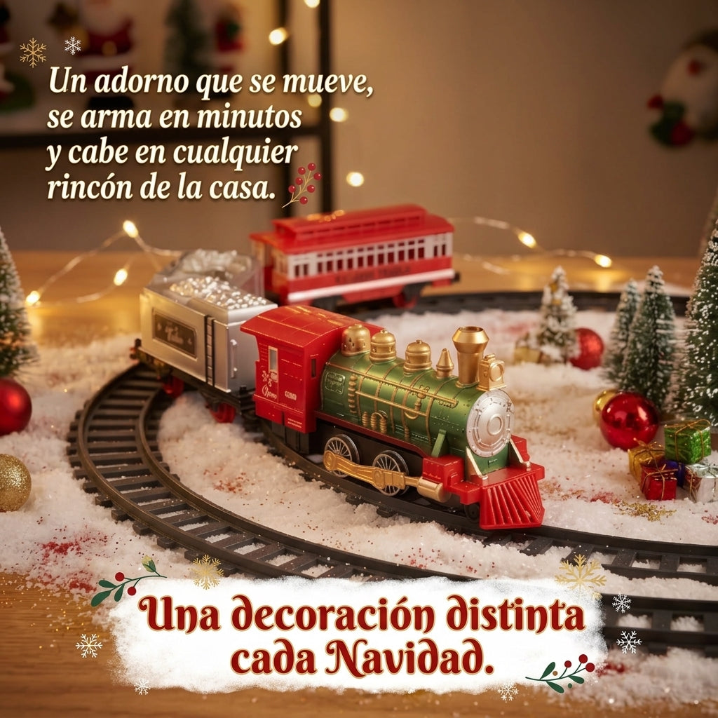 Tren Navideño 15 Pcs - La Magia de la Navidad Alrededor de tu Árbol