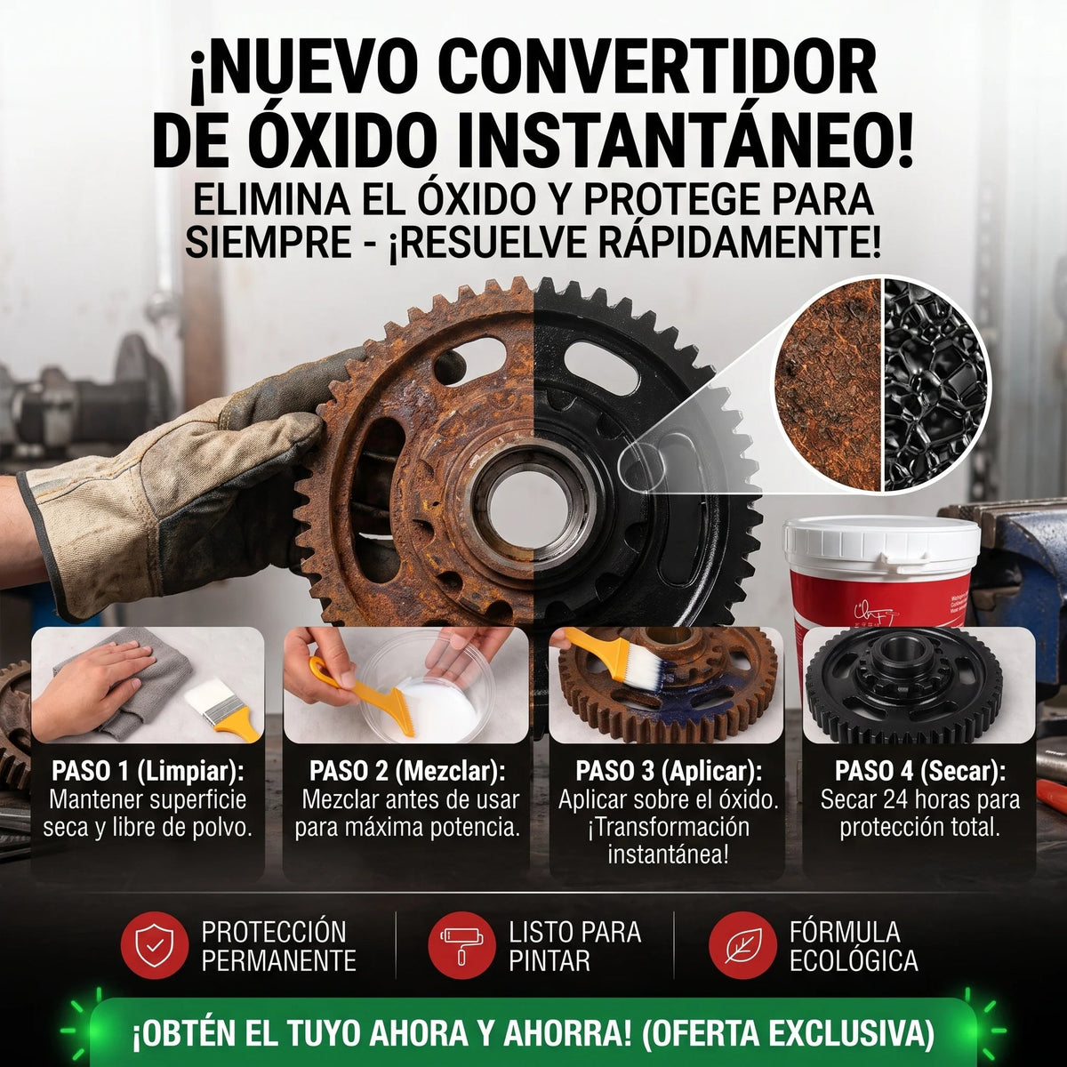 Base Para Oxido Protege y Restaura Tus Metales - 300GR