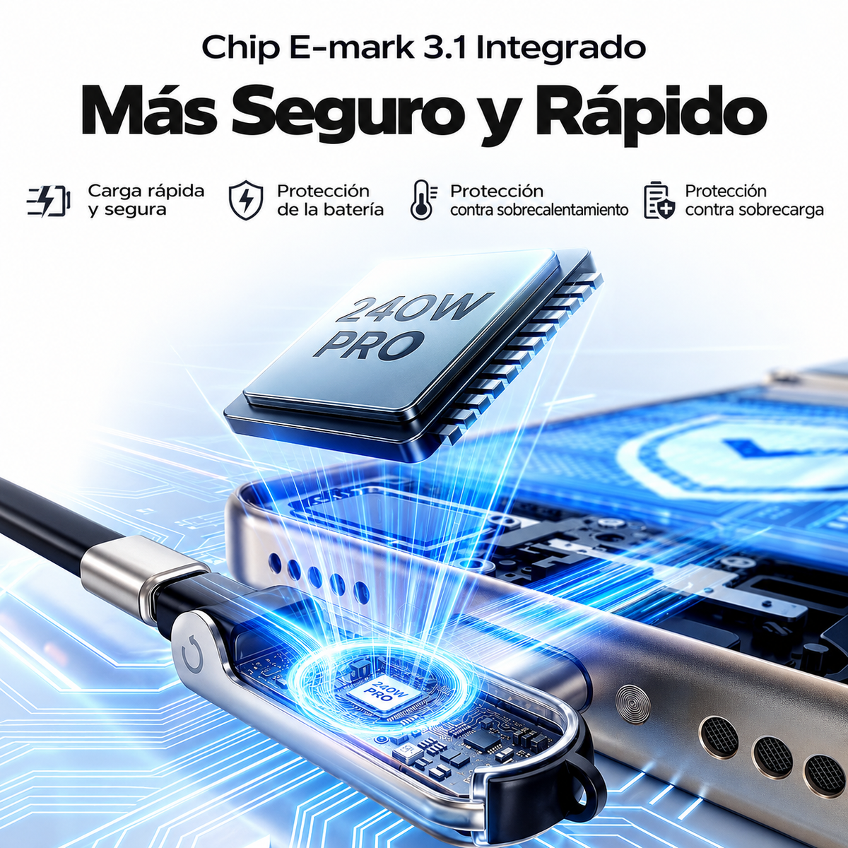 Cable Carga Rapida -  2 En 1 Premium 2X1
